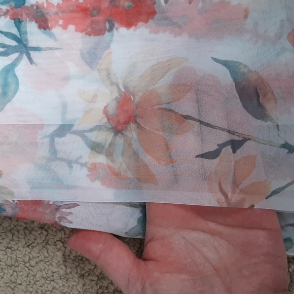 Sheer Floral Voile Curtains - Picture 4 of 4